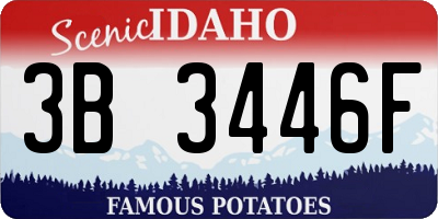 ID license plate 3B3446F