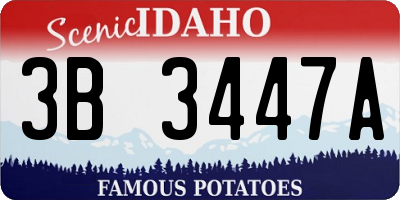 ID license plate 3B3447A