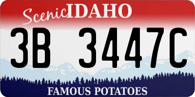 ID license plate 3B3447C