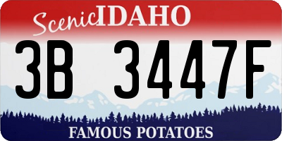 ID license plate 3B3447F