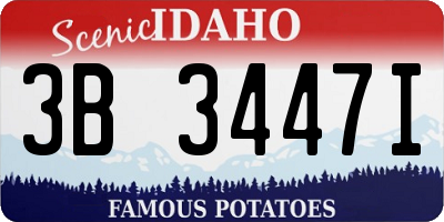 ID license plate 3B3447I