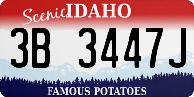 ID license plate 3B3447J