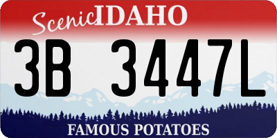 ID license plate 3B3447L