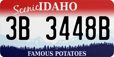 ID license plate 3B3448B