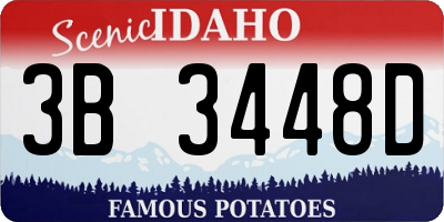 ID license plate 3B3448D