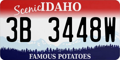 ID license plate 3B3448W