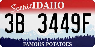 ID license plate 3B3449F
