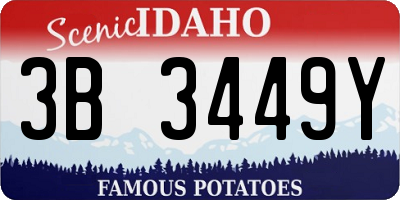 ID license plate 3B3449Y