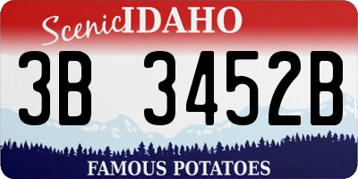 ID license plate 3B3452B