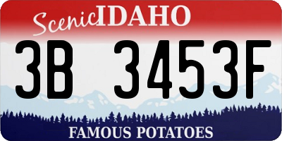 ID license plate 3B3453F