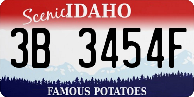 ID license plate 3B3454F