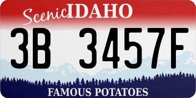 ID license plate 3B3457F
