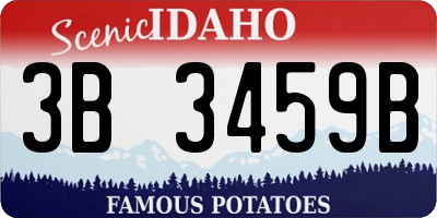 ID license plate 3B3459B