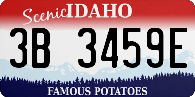 ID license plate 3B3459E