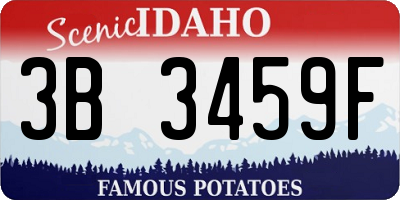 ID license plate 3B3459F