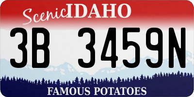 ID license plate 3B3459N