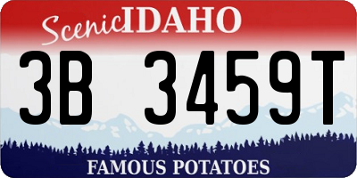 ID license plate 3B3459T