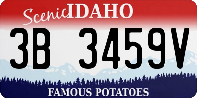 ID license plate 3B3459V