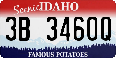 ID license plate 3B3460Q