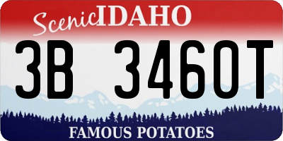 ID license plate 3B3460T