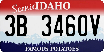 ID license plate 3B3460V