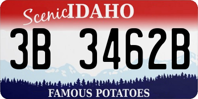 ID license plate 3B3462B