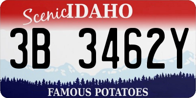 ID license plate 3B3462Y