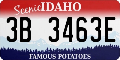 ID license plate 3B3463E