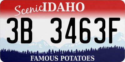 ID license plate 3B3463F
