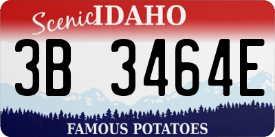 ID license plate 3B3464E