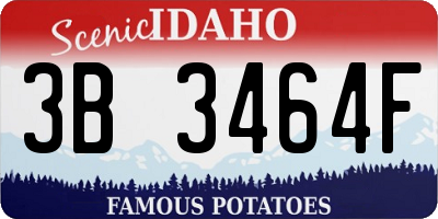 ID license plate 3B3464F