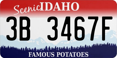 ID license plate 3B3467F