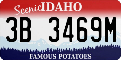 ID license plate 3B3469M