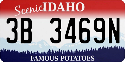 ID license plate 3B3469N