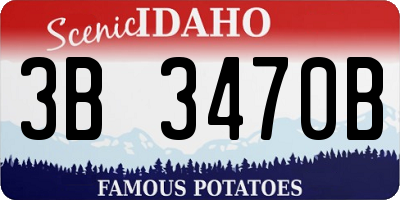 ID license plate 3B3470B