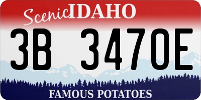 ID license plate 3B3470E