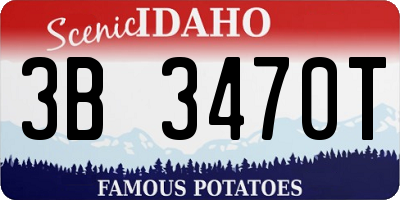 ID license plate 3B3470T