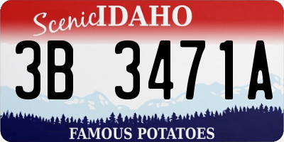 ID license plate 3B3471A