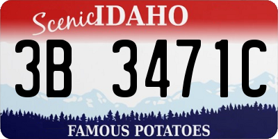 ID license plate 3B3471C
