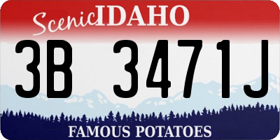 ID license plate 3B3471J