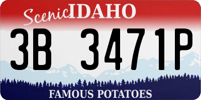 ID license plate 3B3471P