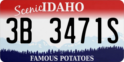 ID license plate 3B3471S