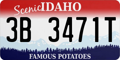 ID license plate 3B3471T