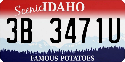 ID license plate 3B3471U