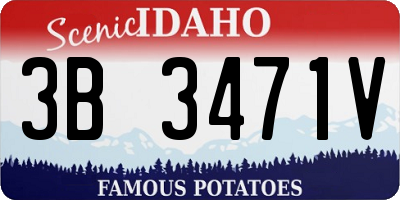 ID license plate 3B3471V