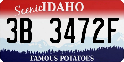ID license plate 3B3472F