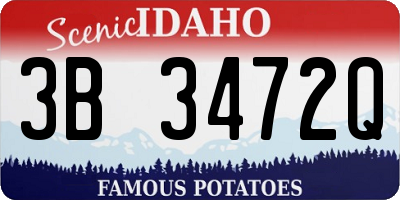 ID license plate 3B3472Q