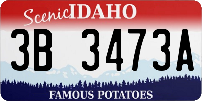 ID license plate 3B3473A