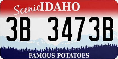 ID license plate 3B3473B