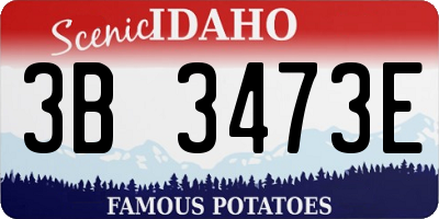 ID license plate 3B3473E